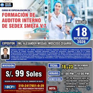 FORMACIÓN DE AUDITOR INTERNO DE SEDEX SMETA V.7