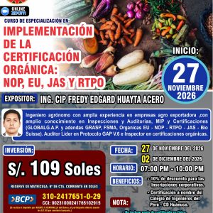 IMPLEMENTACIÓN DE LA CERTIFICACIÓN ORGÁNICA: NOP, EU, JAS Y RTPO
