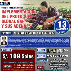 IMPLEMENTACIÓN DEL PROTOCOLO GLOBAL GAP Y SUS ADENDAS